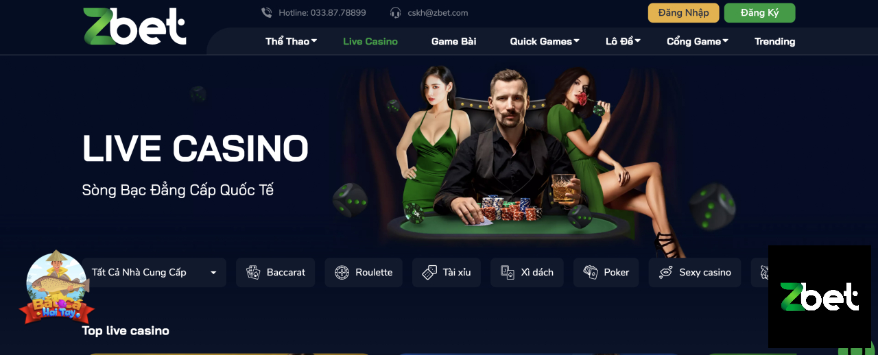 LIVE CASINO ZBET - CASINO ZBET - NHÀ CÁI ZBET